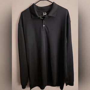 Under Armour Men’s Black Long Sleeve Polo Shirt Size Large, Never Worn